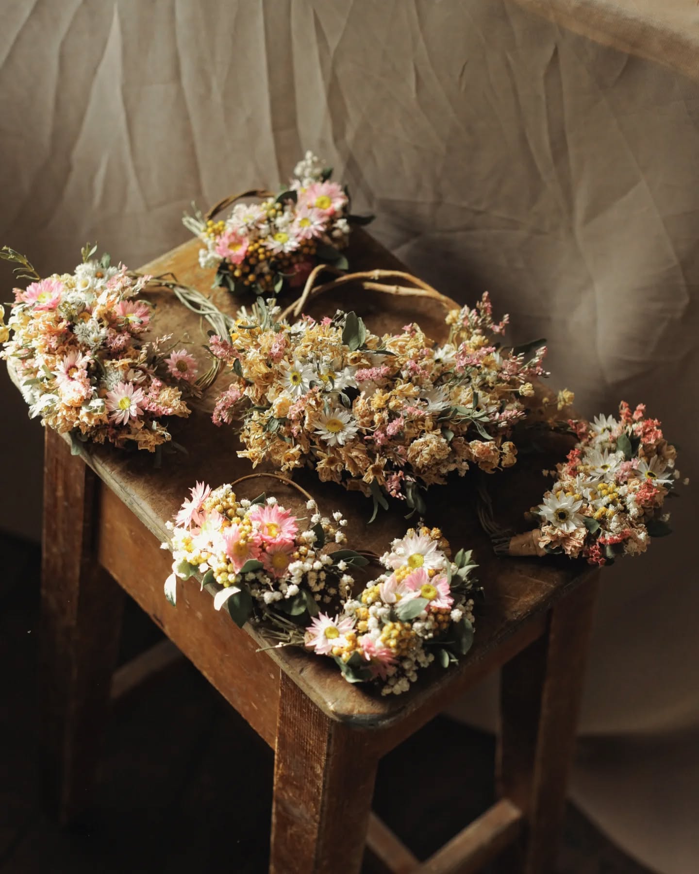 Bespoke half moon wreaths