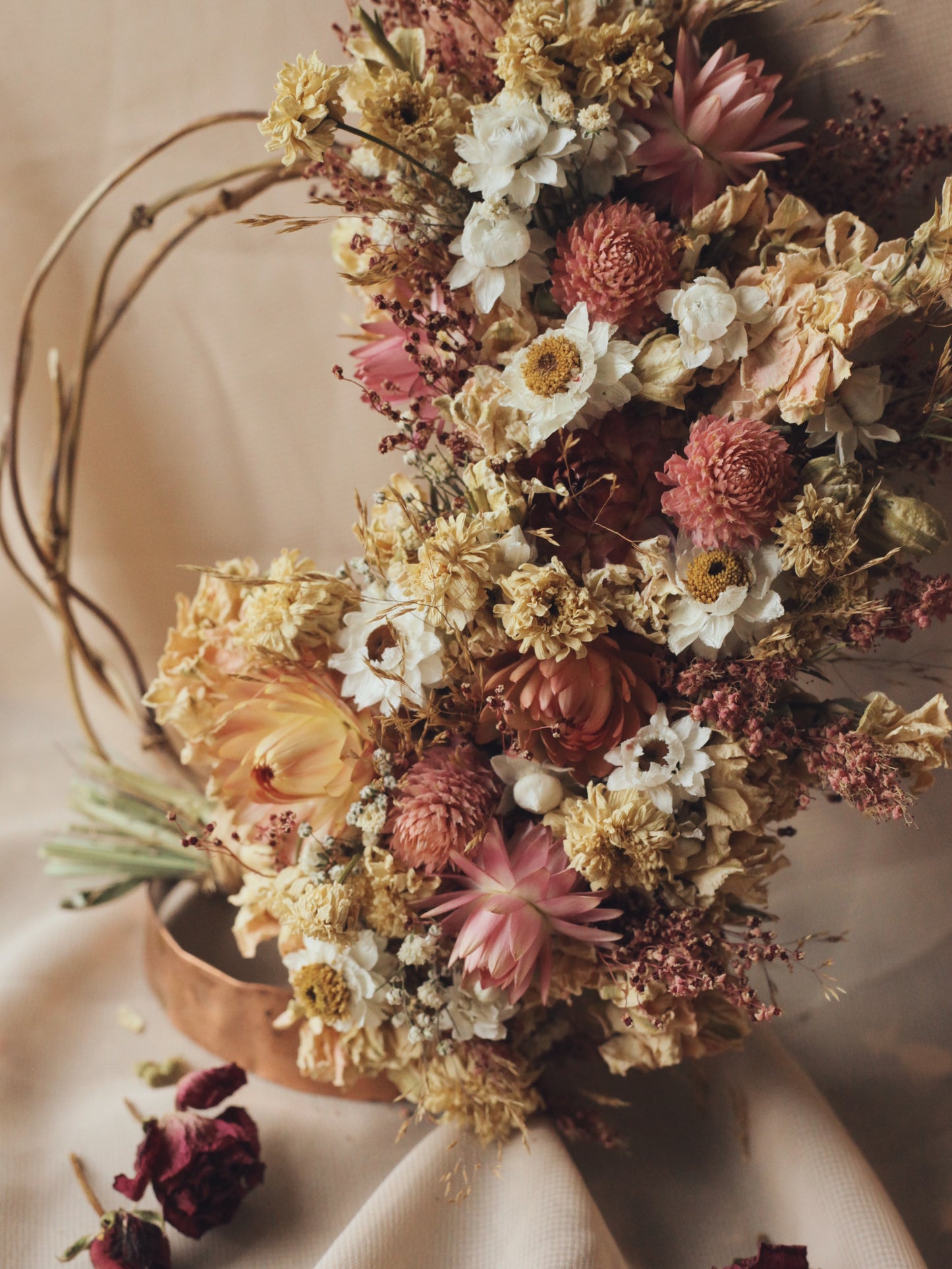 Bespoke half moon wreaths