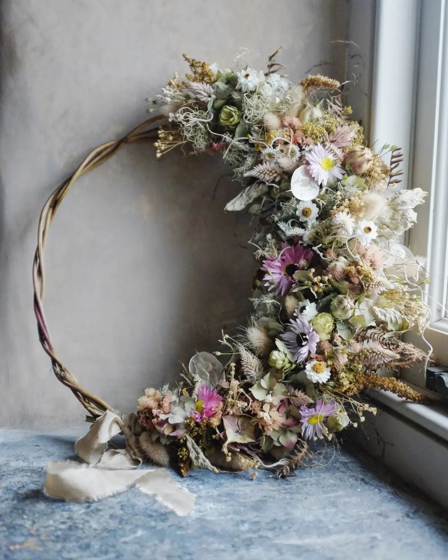 Bespoke half moon wreaths