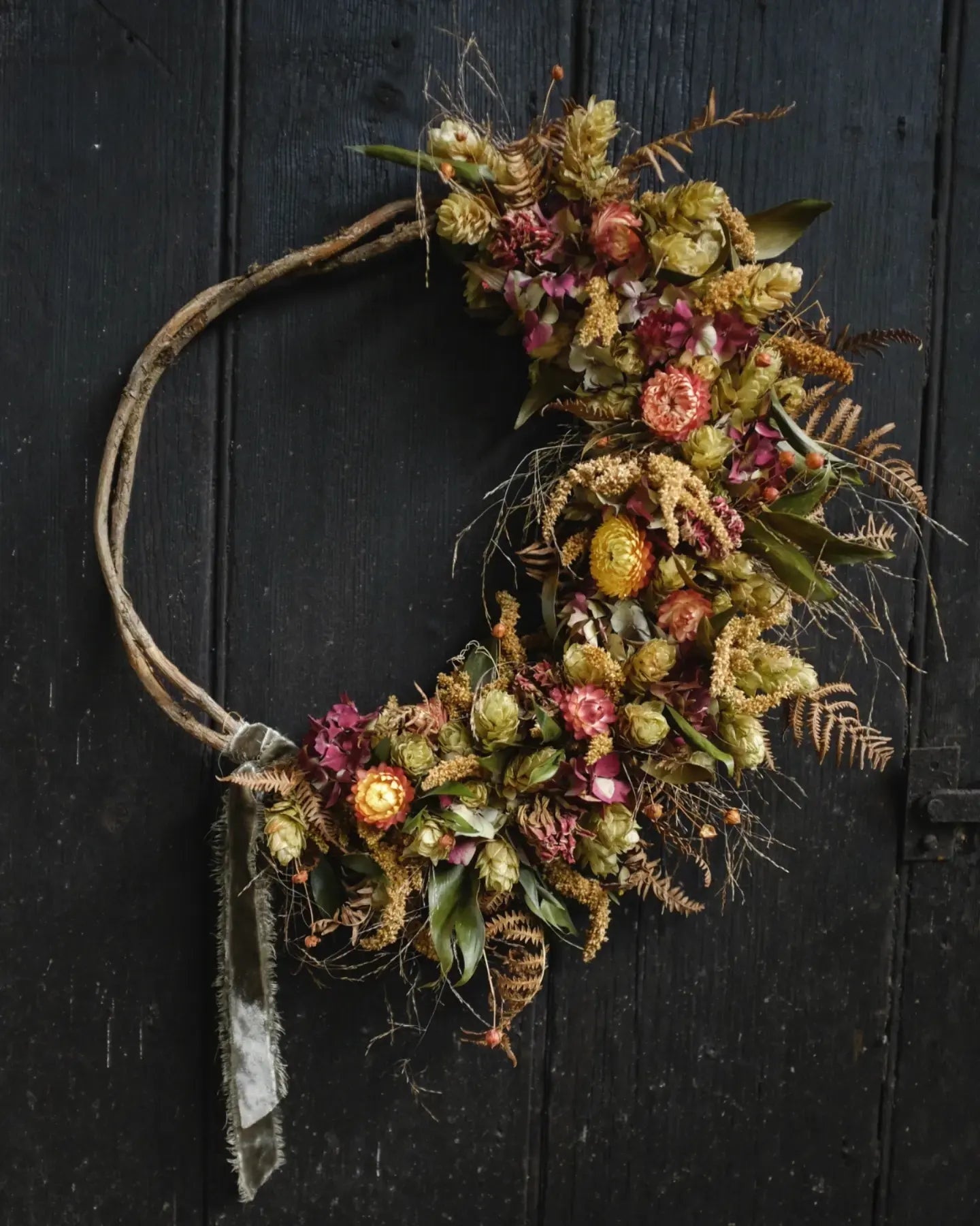 Bespoke half moon wreaths