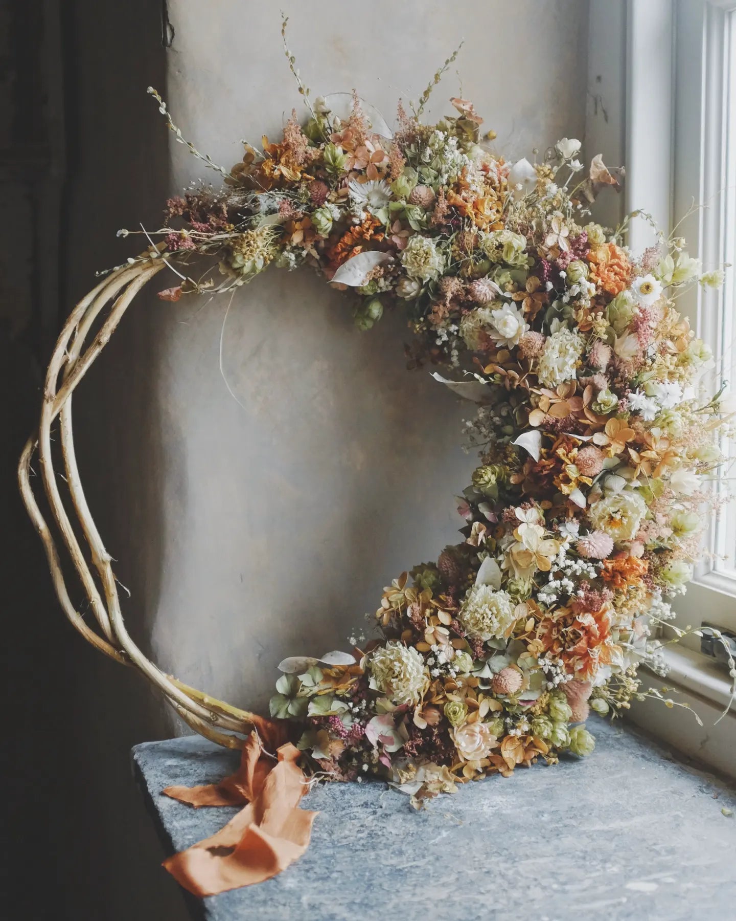 Bespoke half moon wreaths