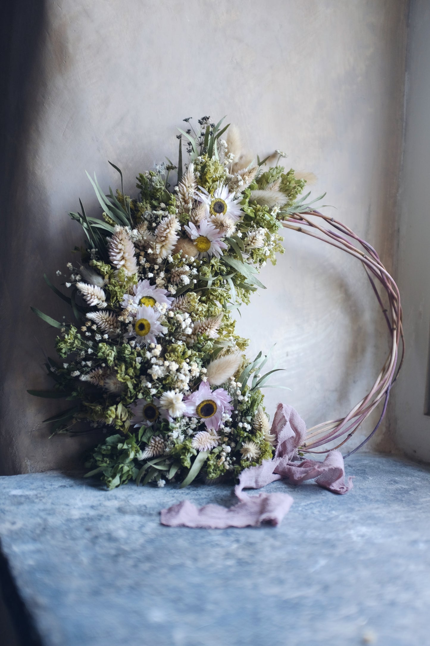 Bespoke half moon wreaths