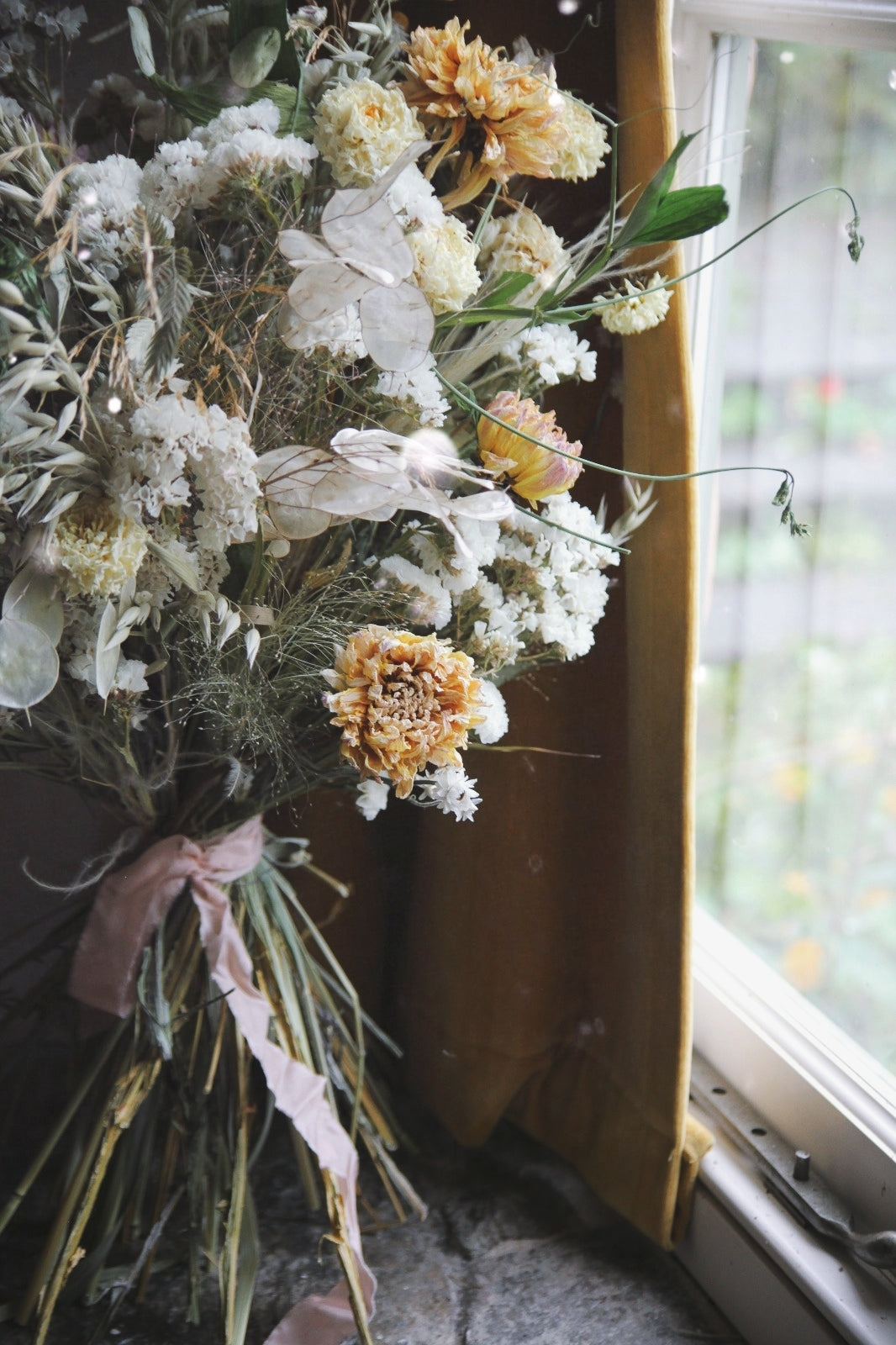 Bespoke naturally dried sympathy flowers