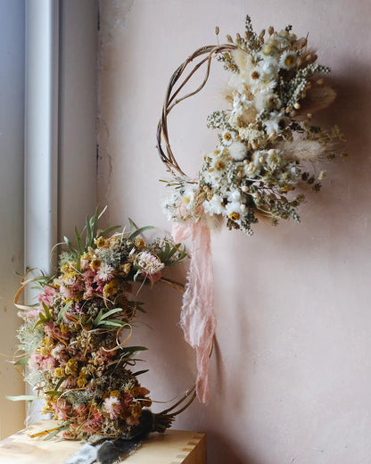 Bespoke half moon wreaths