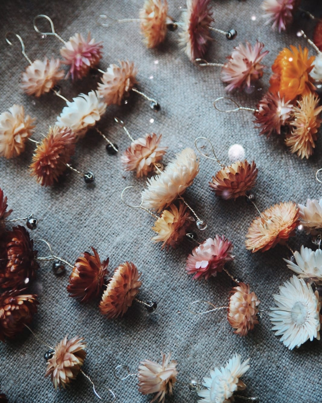 set of 5 Floral Chimes
